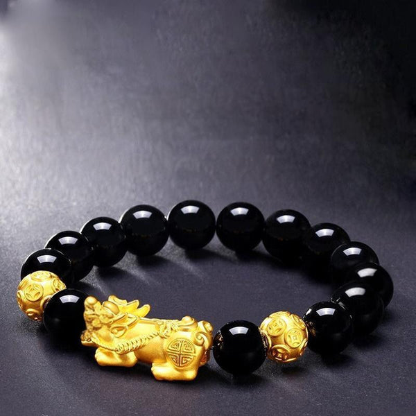 Black-obsidian Pixiu Bracelet - Extreme Wealth - Buddha Pureland