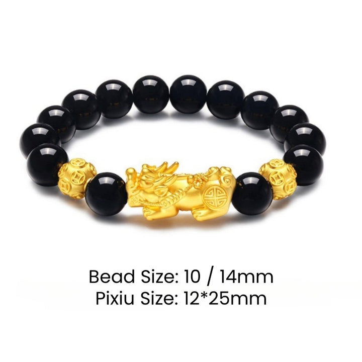 Black-obsidian Pixiu Bracelet - Extreme Wealth - Buddha Pureland