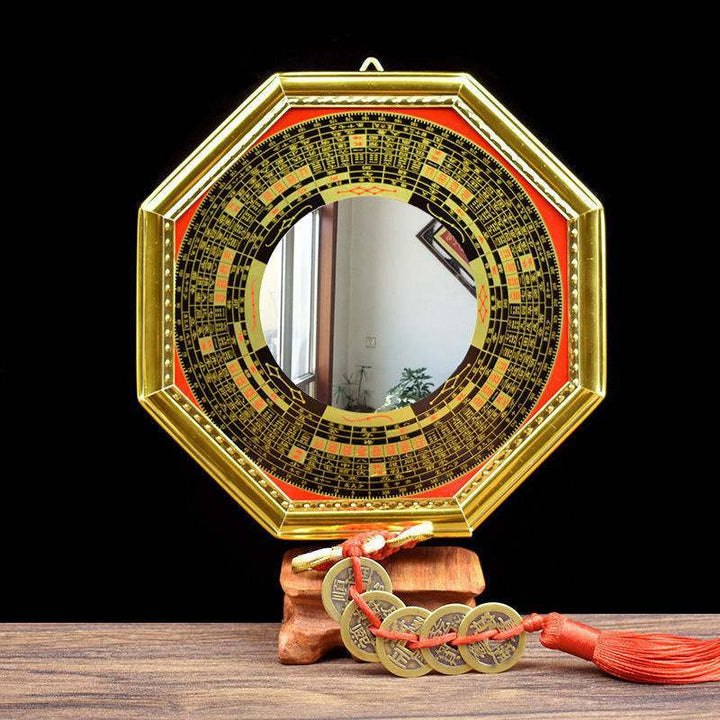 Brass Bagua Mirror - Counter Negative & Attract Wealth - Buddha Pureland