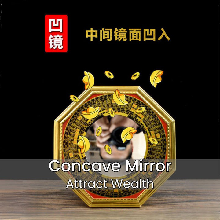 Brass Bagua Mirror - Counter Negative & Attract Wealth - Buddha Pureland