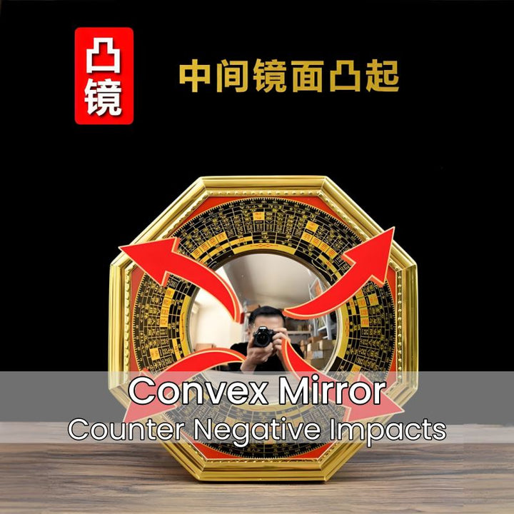 Brass Bagua Mirror - Counter Negative & Attract Wealth - Buddha Pureland