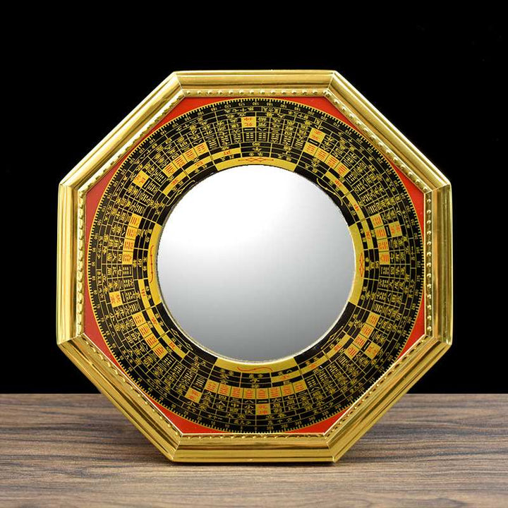 Brass Bagua Mirror - Counter Negative & Attract Wealth - Buddha Pureland