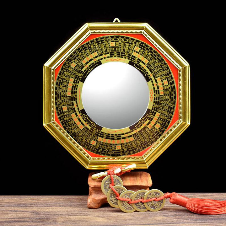 Brass Bagua Mirror - Counter Negative & Attract Wealth - Buddha Pureland