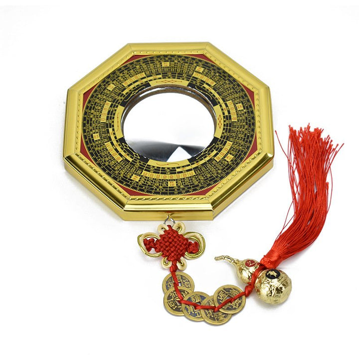 Brass Bagua Mirror - Counter Negative & Attract Wealth - Buddha Pureland