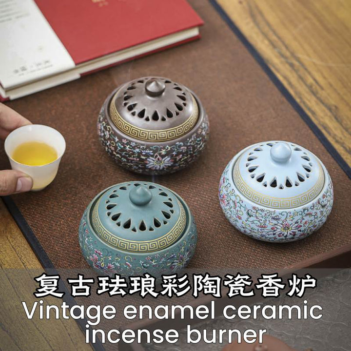 Ceramic Lotus Incense Burner - For Inner Peace - Buddha Pureland