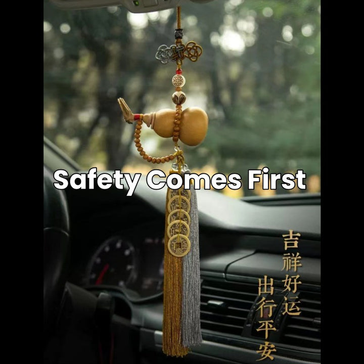 Five Emperors Coin Gourd Tassel Key Chains - Safety Comes First - Buddha Pureland