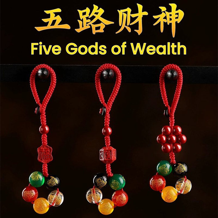 Five Gods of Wealth Custom Keychains - Carry-on protection - Buddha Pureland