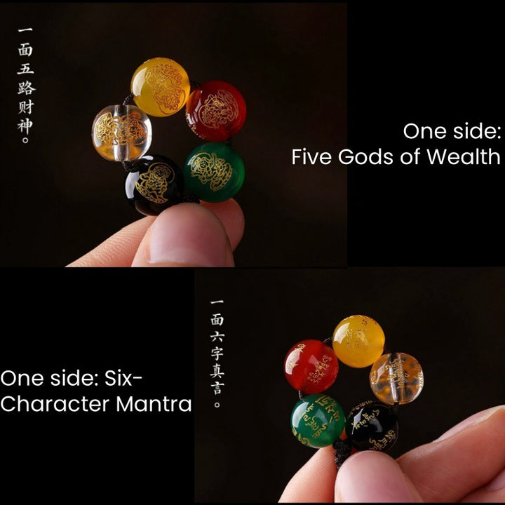 Five Gods of Wealth Custom Keychains - Carry-on protection - Buddha Pureland