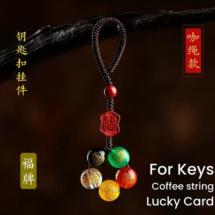 Five Gods of Wealth Custom Keychains - Carry-on protection - Buddha Pureland