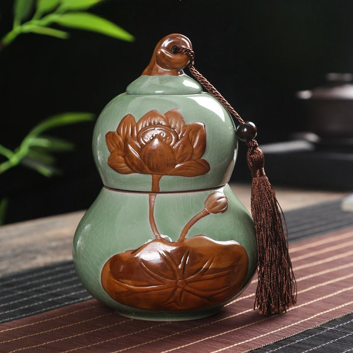 Lotus Groud Double Layer Ceramic Teapot - Buddha Pureland