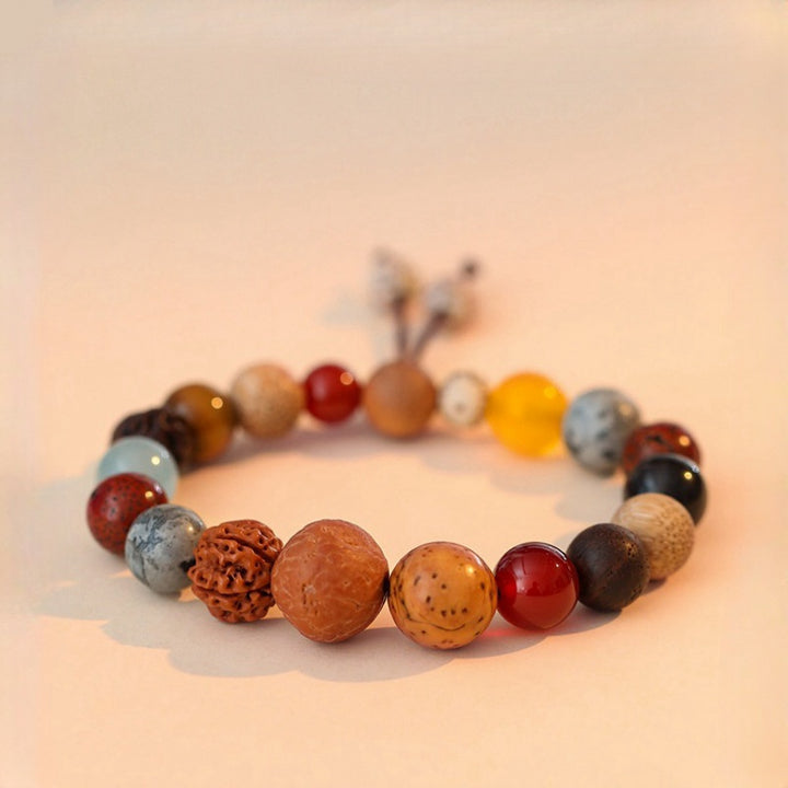 Real Natural Colorful 18 Seed Bead Bracelets - Good Luck & Wealth - Buddha Pureland