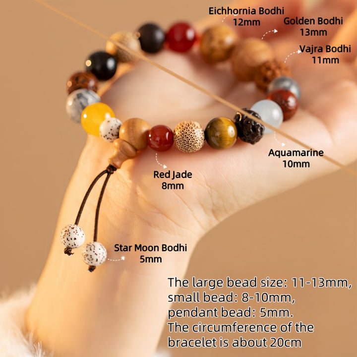 Real Natural Colorful 18 Seed Bead Bracelets - Good Luck & Wealth - Buddha Pureland