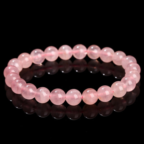 Rose Quartz Bracelet with Natural Madagascar Pink Crystal for Love