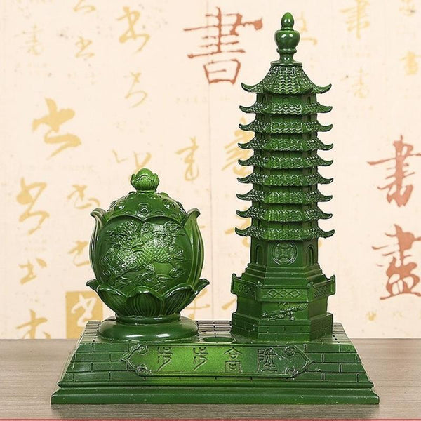 Strong Wind Green Wenchang Tower Ornament - Career & Education - Buddha Pureland