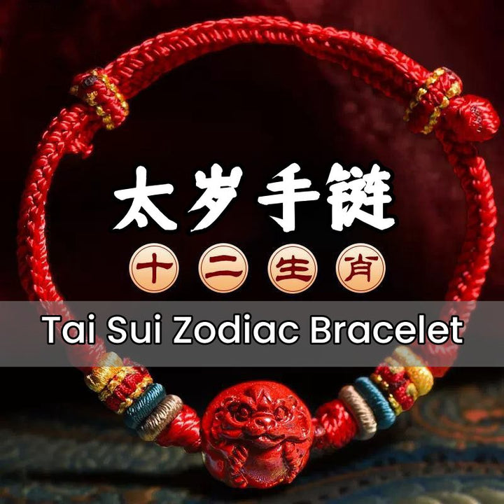 Zodiac Red Handmade Knot Bracelet - For Security - Buddha Pureland