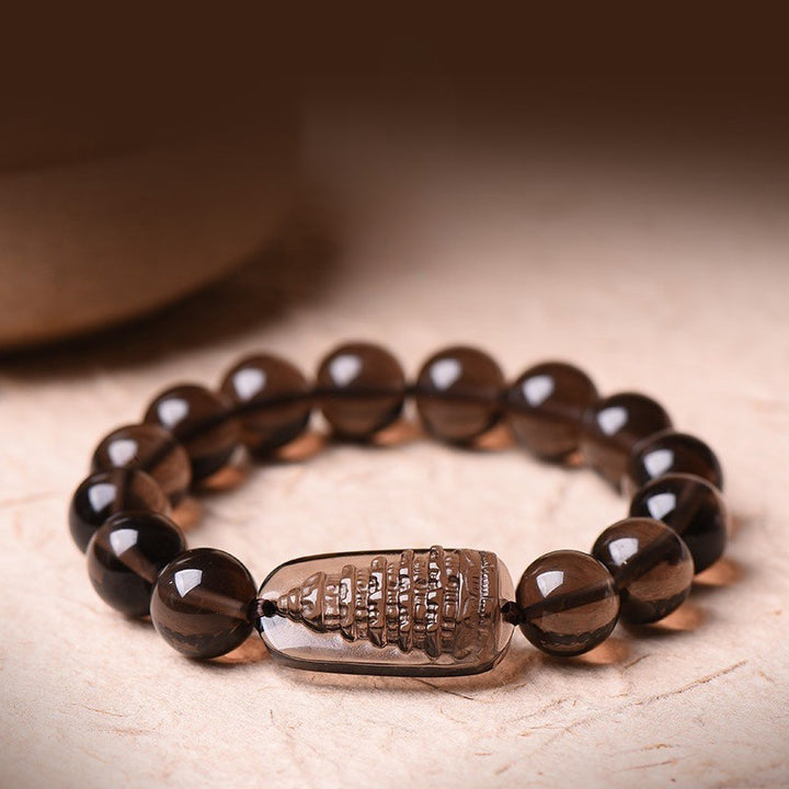 Black Obsidian Wenchang Tower Bracelet - Careers & Studies - Buddha Pureland