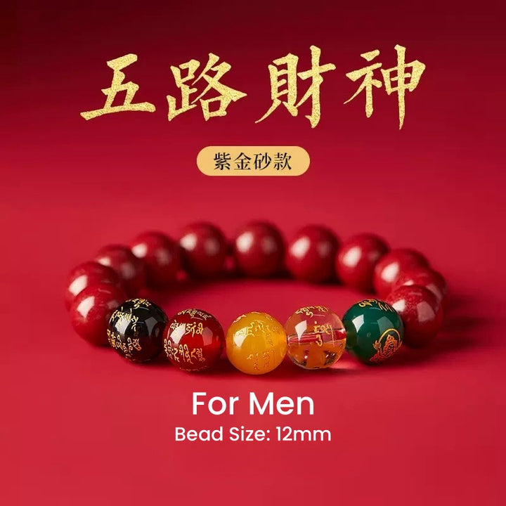 Five Gods Of Wealth Lucky Bracelet  - Wealth & Fortune - Buddha Pureland